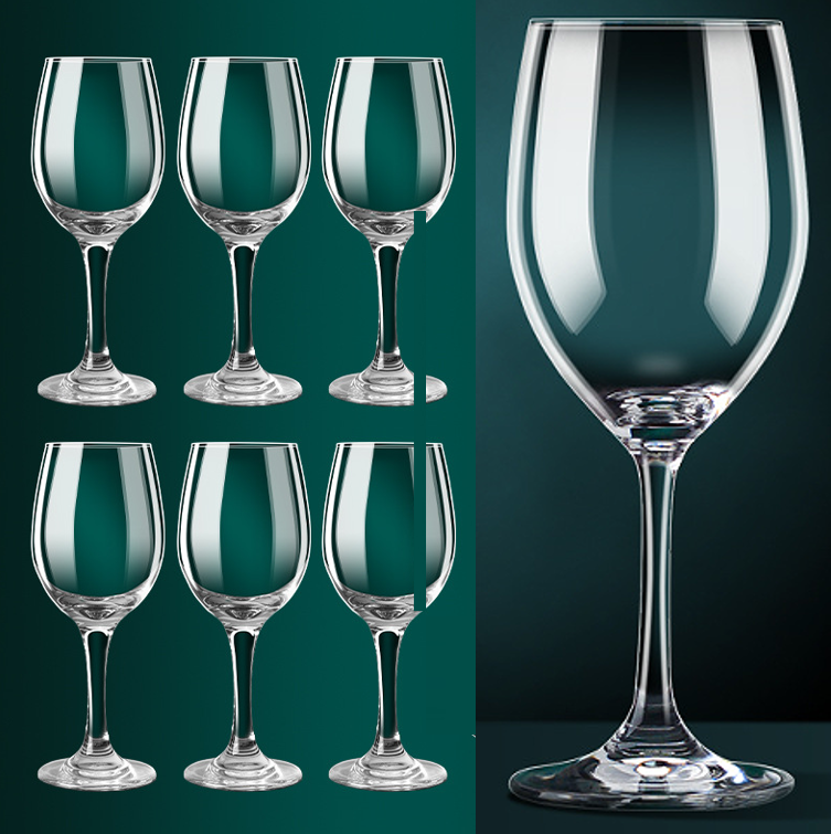 Wholesale 12oz Crystal Clear Red Wine Champagne Glasses Stemmed Wine Glasses Goblet For Restaurant Hotel Bar Party