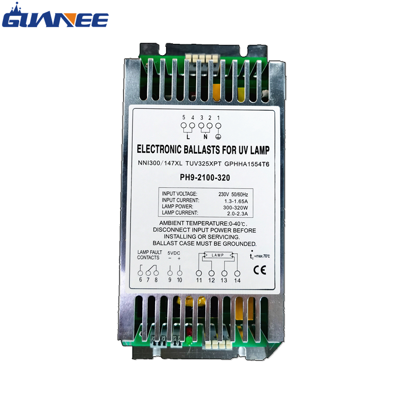 CE certificate 320W UV lamp Electronic Ballast PH9-2100-320 EPS9-2100-320 use for lamp model GPHHA1554T6L TUV325XTP