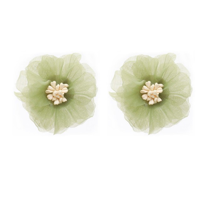 Net red avocado Earrings retro fresh green Earrings acrylic Earrings female resin screw ear clip