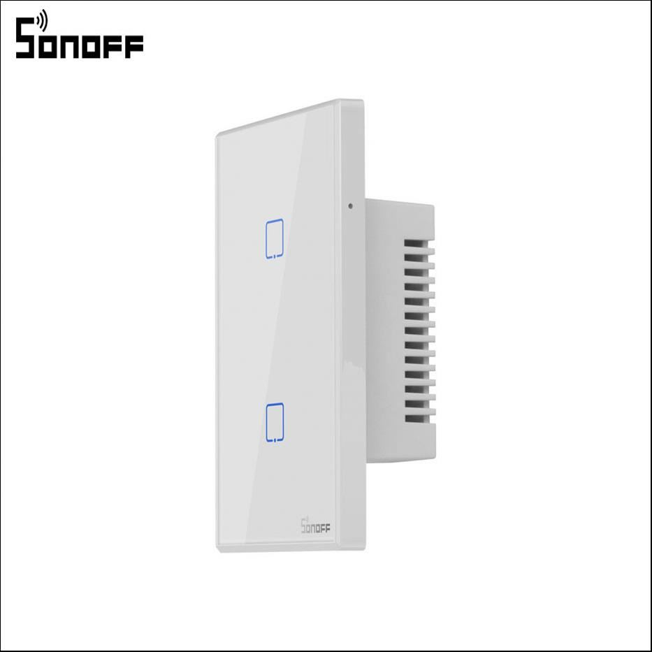 Интеллектуальный выключатель света SONOFF T0 нам 2C Стандартный 2 gang умный дом с помощью приложения на телефоне с сенсорным управлением для Wi-Fi выключатель света