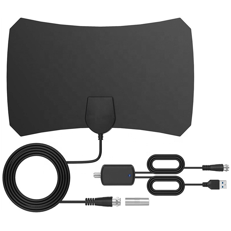 Цифровая комнатная ТВ антенна HDTV антенна с 4K HD / VHF / UHF / FM Усилитель сигнала для DVB-T / DVB-T 2 для цифрового ТВ