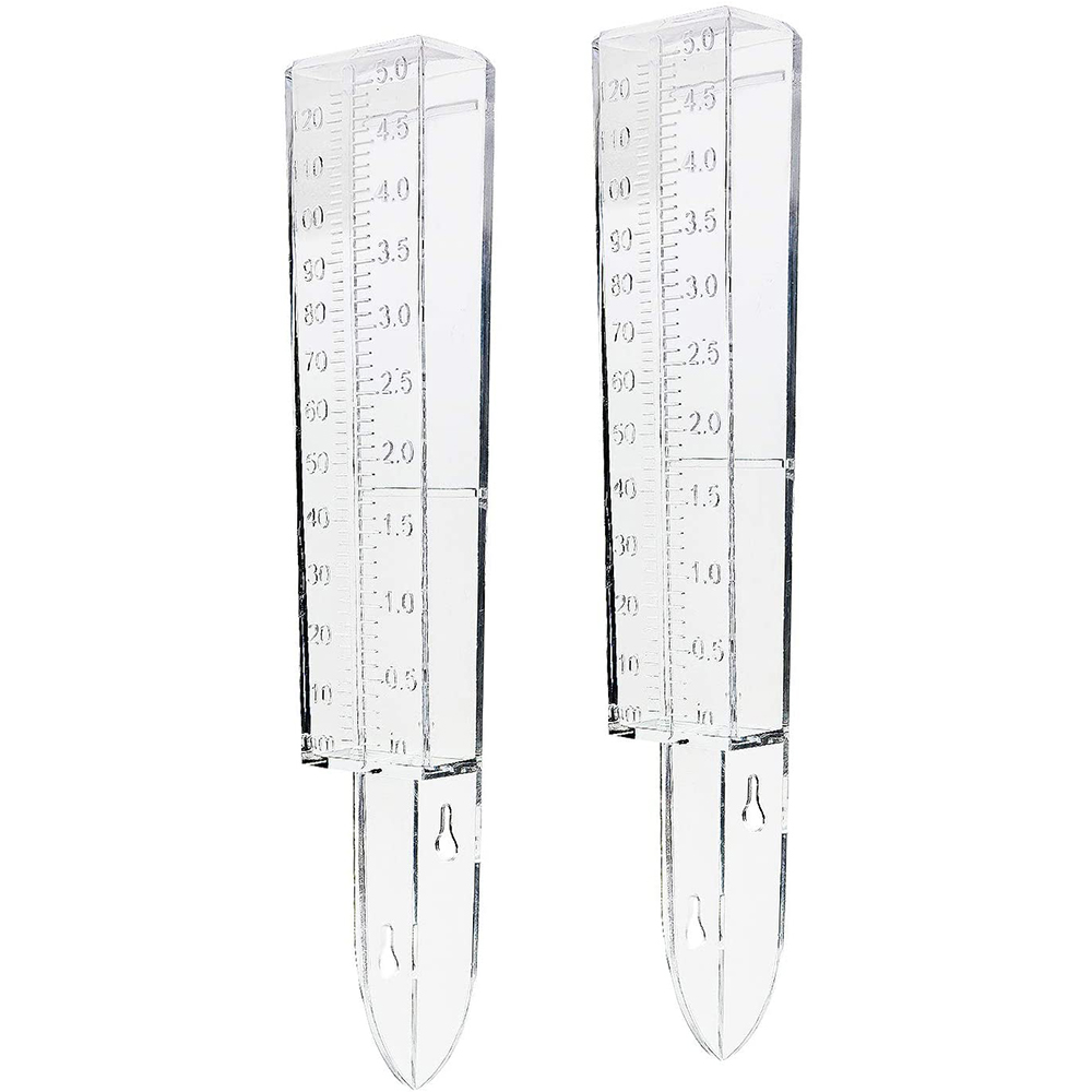Clear Plastic Rain Gauge Water Meter