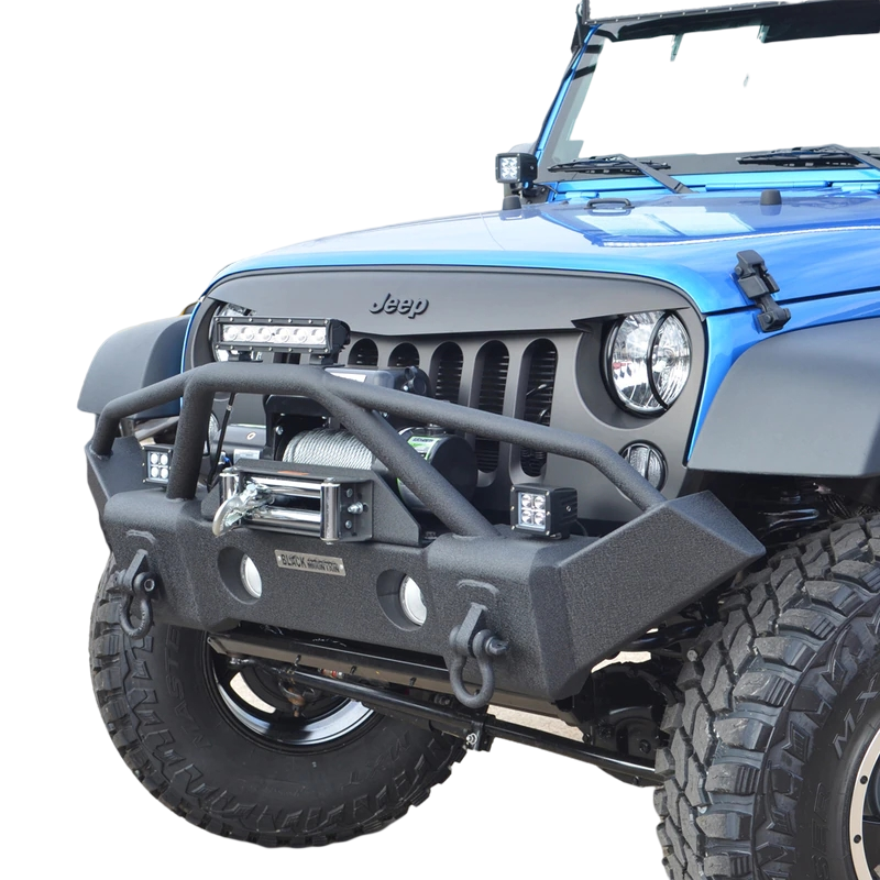 Стальной передний бампер для Jeep Wrangler JK JL 2007-2021