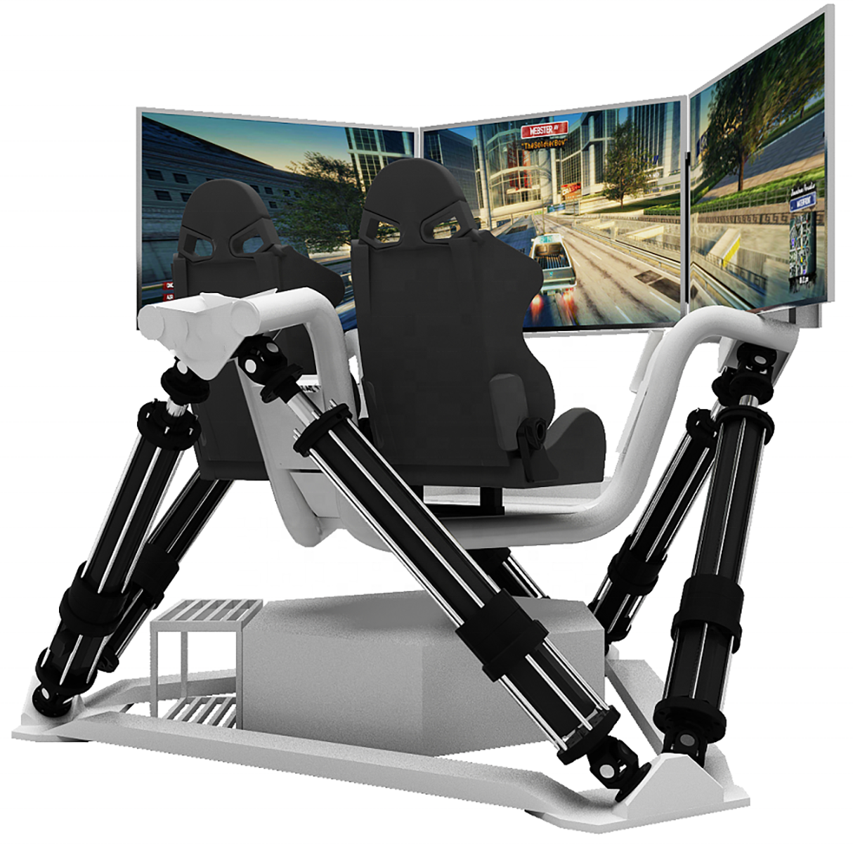 F1 гоночная игра машина кабины для продажи 3 three-экран 6 DOF шестиосный Очки виртуальной реальности vr гоночный автомобиль тренажер