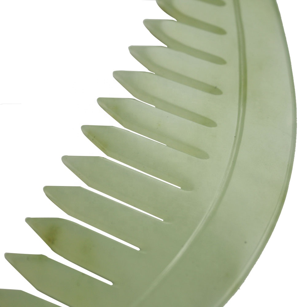 Jade гребень для волос Jade ролик Guasha Jade гребень Gua Sha массажер большой