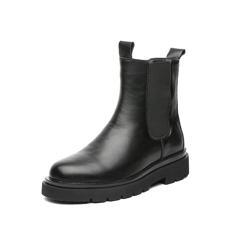 Autumn and winter Martin boots men's Korean Chelsea men's boots British Plush high top men's shoes