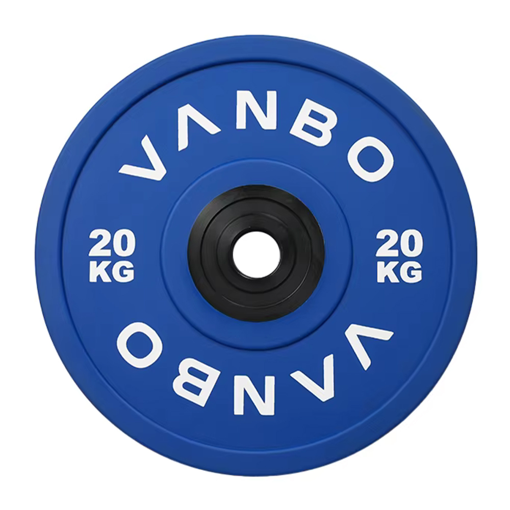 VANBO Fitness Gym Commercial Use Commercial CPU Weight Plate Professional Weight Lifting PU Weight Plate For Barbell Bumper