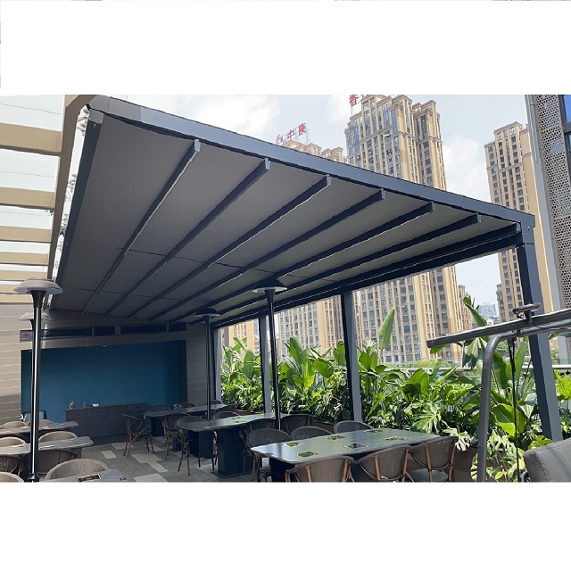 Customized Adjustable Waterproof Electric Retractable Patio Aluminum Pergola