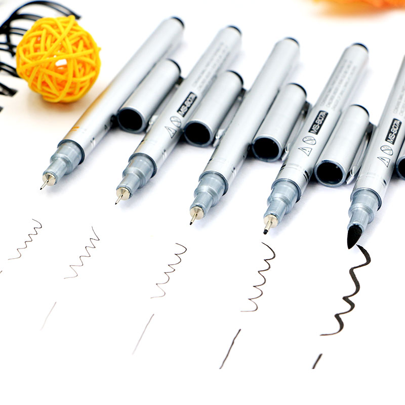 Multiline черный тонкий наконечник Inking эскиз Fineliner ручки для подробно живопись