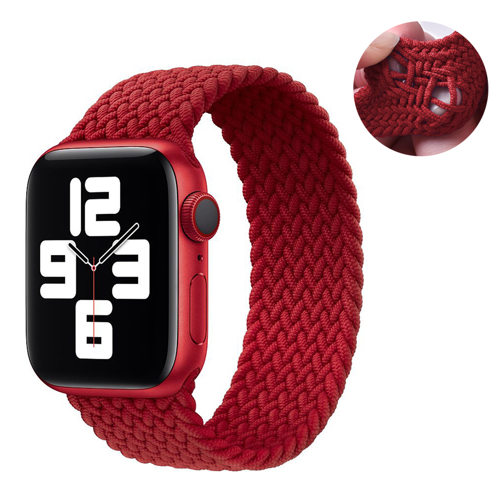 Плетеный нейлоновый ремешок для Apple Watch band 44 мм 40 мм 42 мм 38 мм, эластичный тканевый браслет для iWatch Series 3 4 5 SE 6