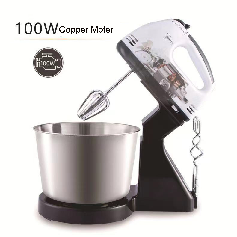 Household Low Noise 2L Multifunctional Stand Food Dough Cake Mixer Electric Whisk Egg Tools