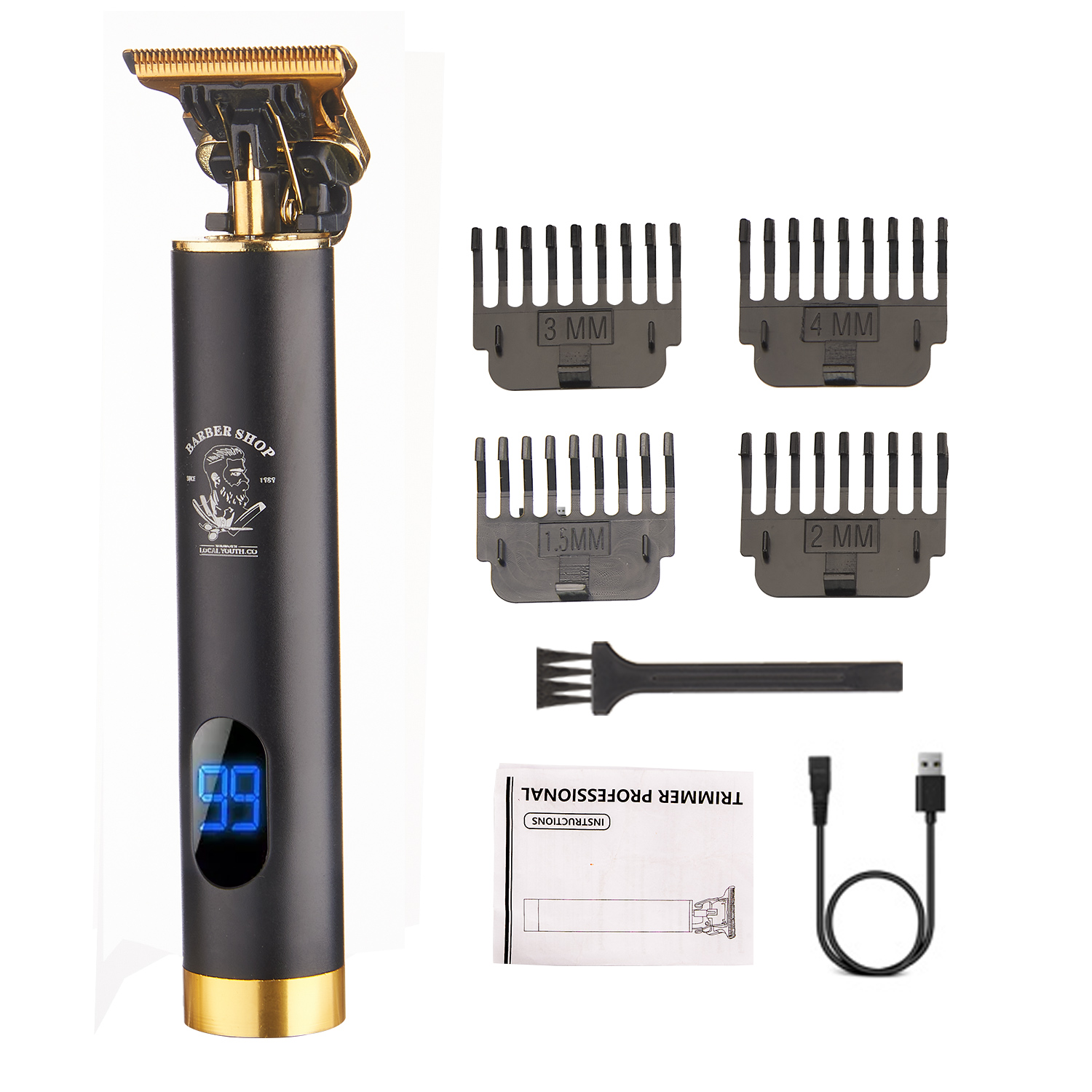 Hair Clippers Professional Barber Tondeuse Beard Trimmer Detachable Blade Micro Touch Cordless Hair Cutting Machine For Men