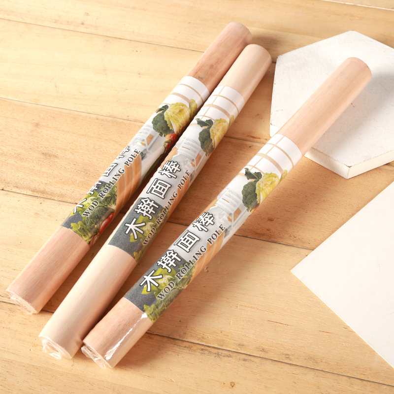Wood Solid Material Cake Food Grade Embossing Non Stick Wholesale Sale Kitchen Tools Small Size Rolling Texture Clay Roll Pin