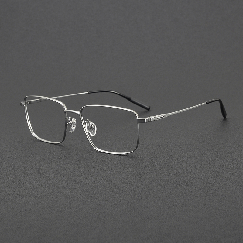 81060 Full Frame Business Titanium Frame Rectangle Reading Eyewear Men Women Optical Glasses Spectacles Ready Stock Wholesale