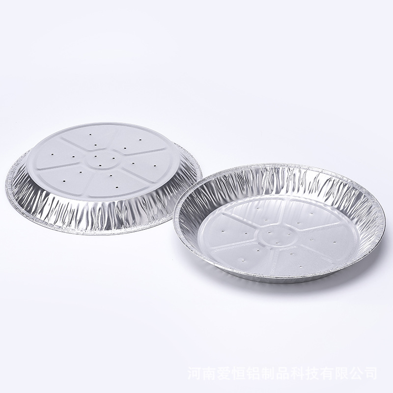 9'' inch disposable round aluminium foil pan for baking cake pizza pie tray