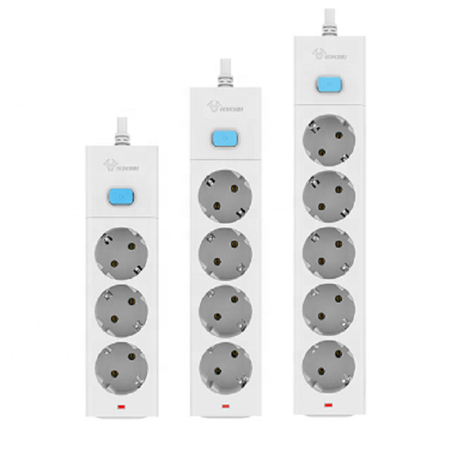 GONGNIU 15 футов Европейский 3-х полосная немецкого типа розетки 16A 250V AC силовой удлинитель розетка с выключателем