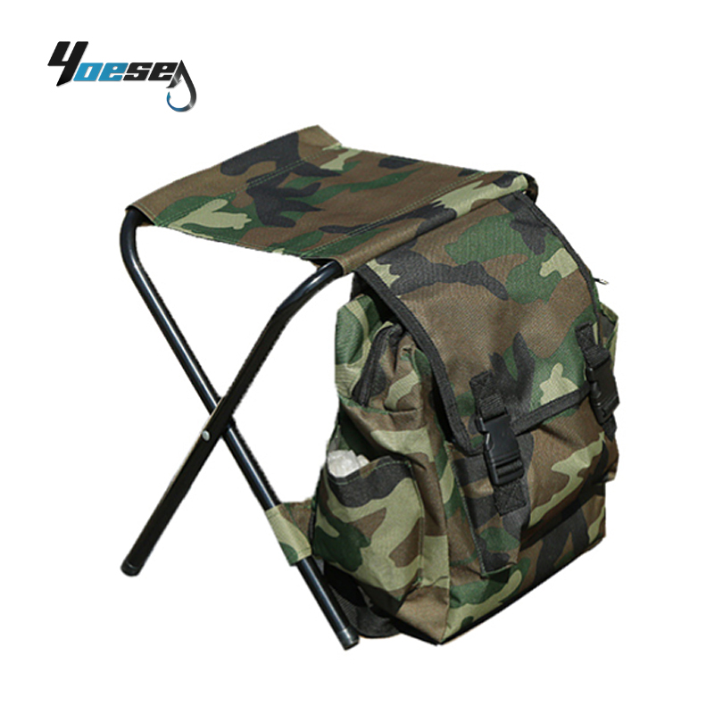 YOESEA Outdoor Folding Fishing Chair Camouflage Multi-functional Leisure Portable Fishing Stool Bag