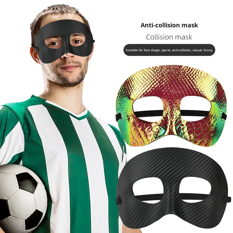 Halloween Half Face Mask PVC New Masquerade Performance Party Face Shield for Basketball Soccer Anti-Collision Cross-Border Mask