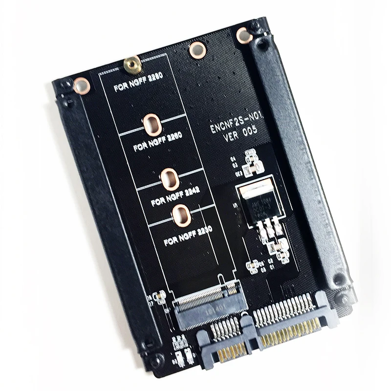Металлический корпус B + M ключ M.2 NGFF SSD на 2,5 SATA 6 ГБ/сек. карта адаптера с корпус разъем M2 NGFF адаптер с 5 винт