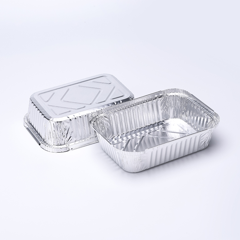 700ml Rectangular Aluminum Foil Food Container Disposable Packing Aluminum Foil Box Tin Foil Dishes