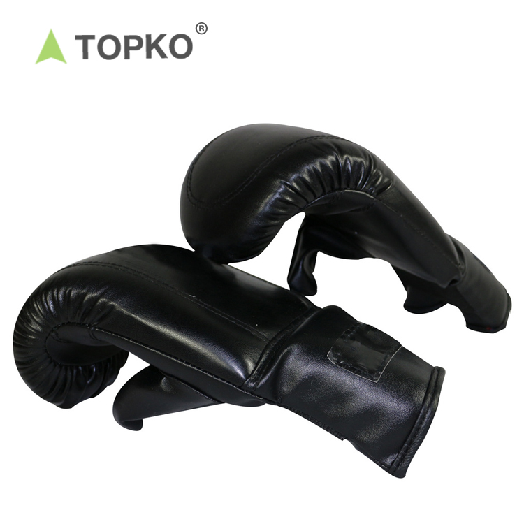 TOPKO оптовая торговля mma тренировочные перчатки Профессиональные Кожаные Боксерские Перчатки