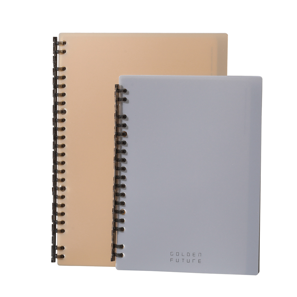 High quality office colorful waterproof pp cover binder notebook loose leaf students notebook
