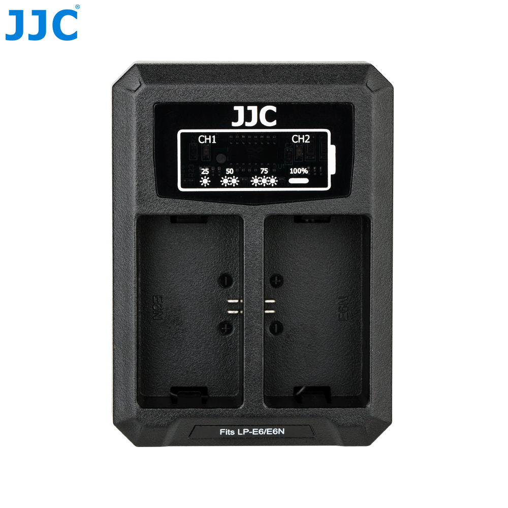 JJC DCH-LPE6 USB двойное зарядное устройство подходит для Canon LP-E6/LP-E6N