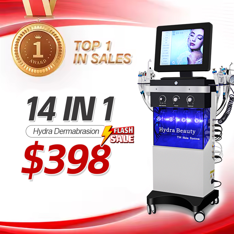 2025Top quality Low Price 14 in 1 Hydra Oxygen Jet Dermabrasion Hydro Aqua Peeling Beauty Face Equipment Salon Facial Machine