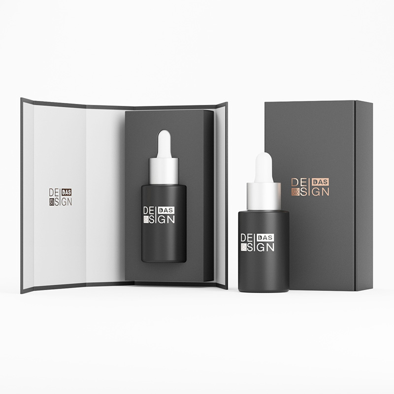 Sale Flat Shoulder 30ml 20ml Hair Oil Serum Skincare Glass Dropper Bottle with Packaging Gift Box