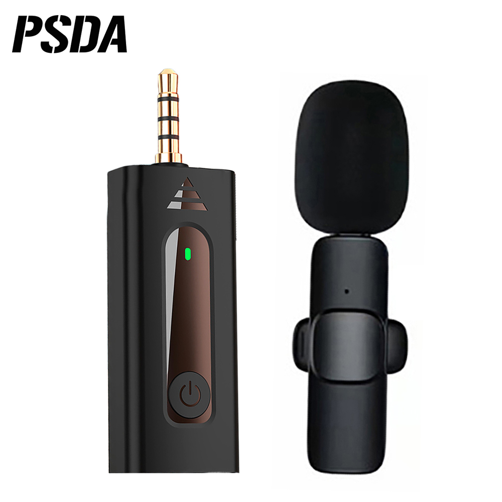 Новый беспроводной петличный микрофон PSDA, микрофон для мобильного телефона для прямой трансляции видео, записи песен, шумоподавления, радио, мини-микрофон