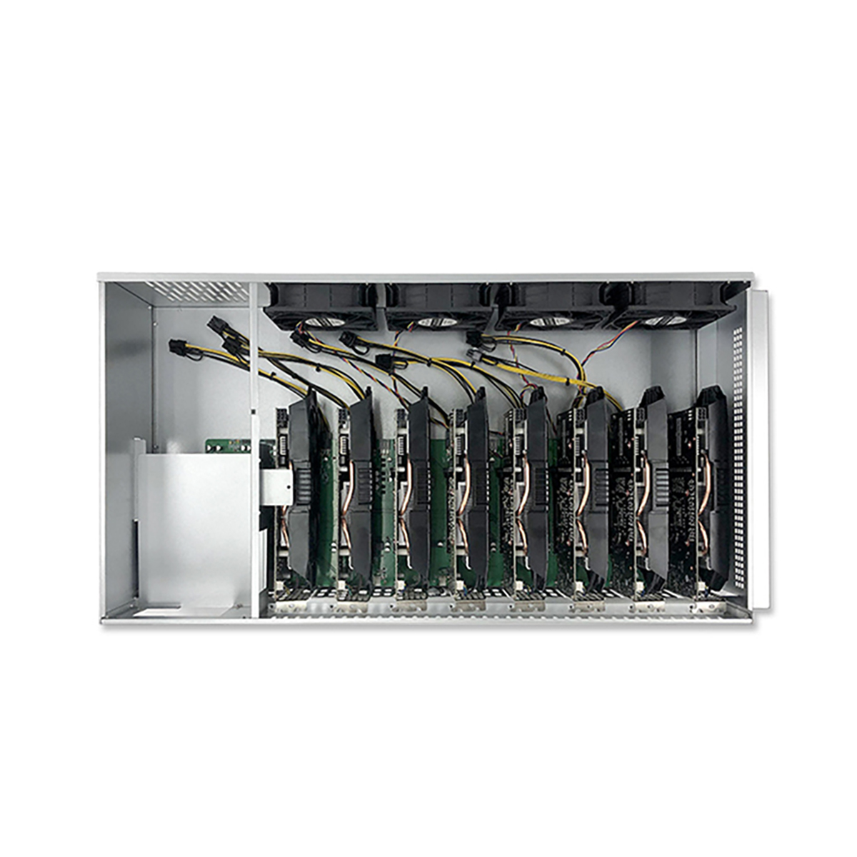 Корпус для сервера 8 gpu 65 мм, корпус сервера 8 gpu 12 gpu с бесшумными вентиляторами охлаждения, корпус 8 gpu