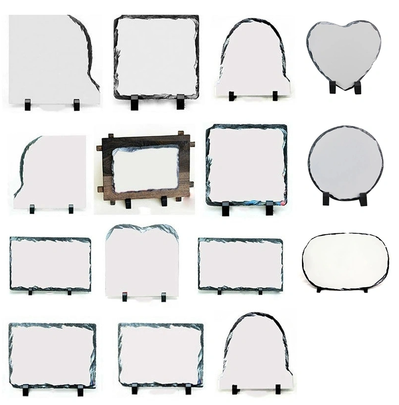 Wholesale 15*20cm Sublimation Blank Rock Stone Photo Slate Frame For Customized Printing