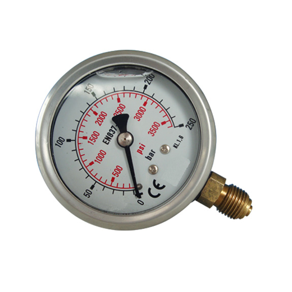 2,5 дюйма 63 мм 1/4 BSP глицериновый manometro 250 бар и 3500 psi 10 бар