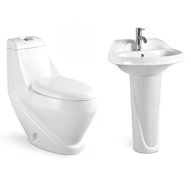 ceramic washdown one piece toilet bowl bathroom toilet set basin bidet bathroom chinese wc toilet