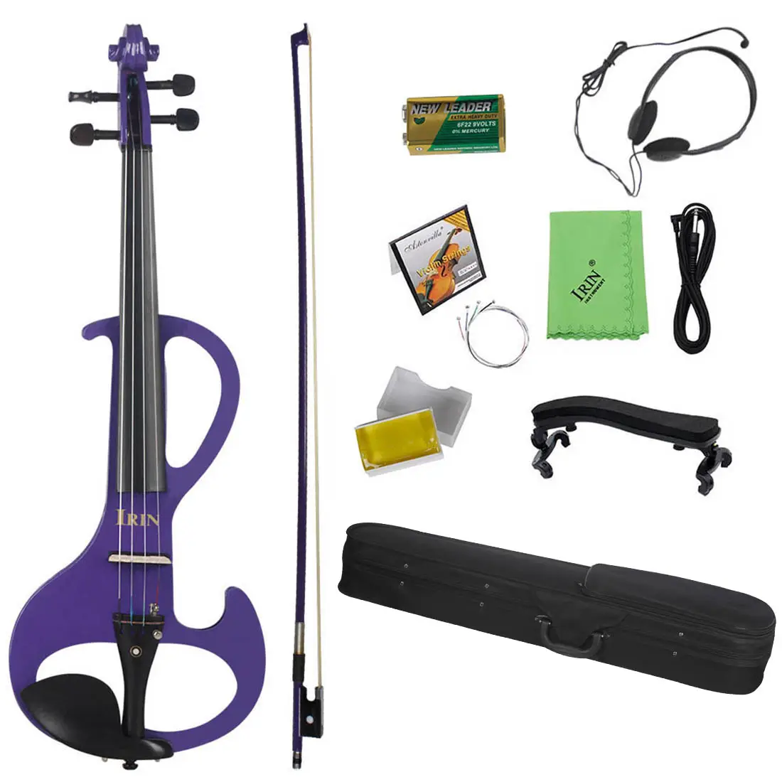 Многофункциональная электрическая скрипка IRIN Purple, высокое качество, недорого, из кленового материала