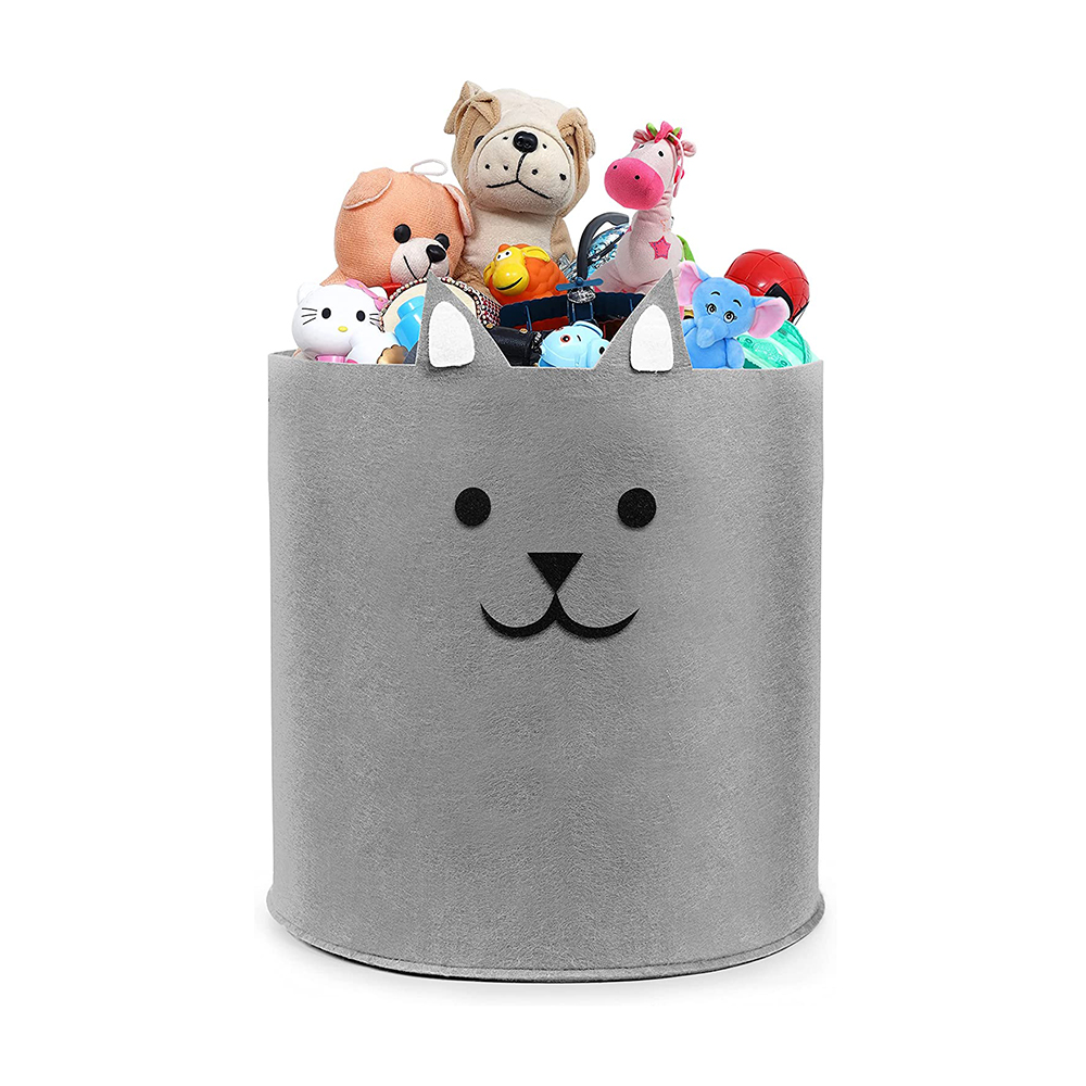 Корзина для хранения игрушек из переработанного войлока, 30 л/8 галлонов
