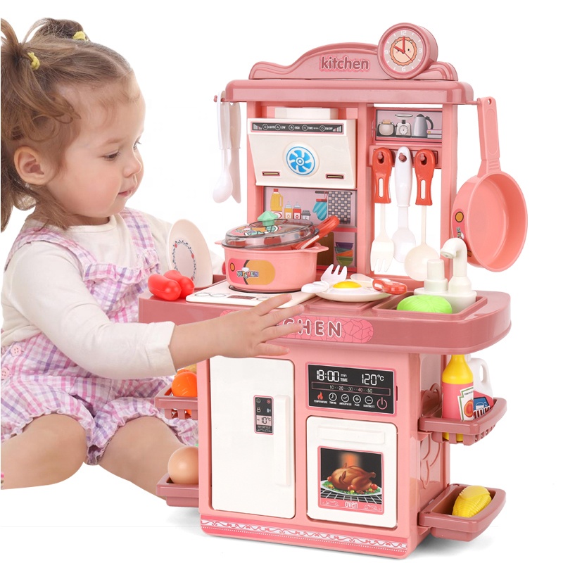 Импортные игрушки из Китая, 35 шт., Детские кухонные наборы для ролевых игр, детская игрушка с подсветкой и музыкой
