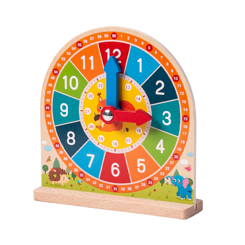 Children's Educational Wooden Digital Clock Model Time Learning Intelligence Enlightenment Floor Toys