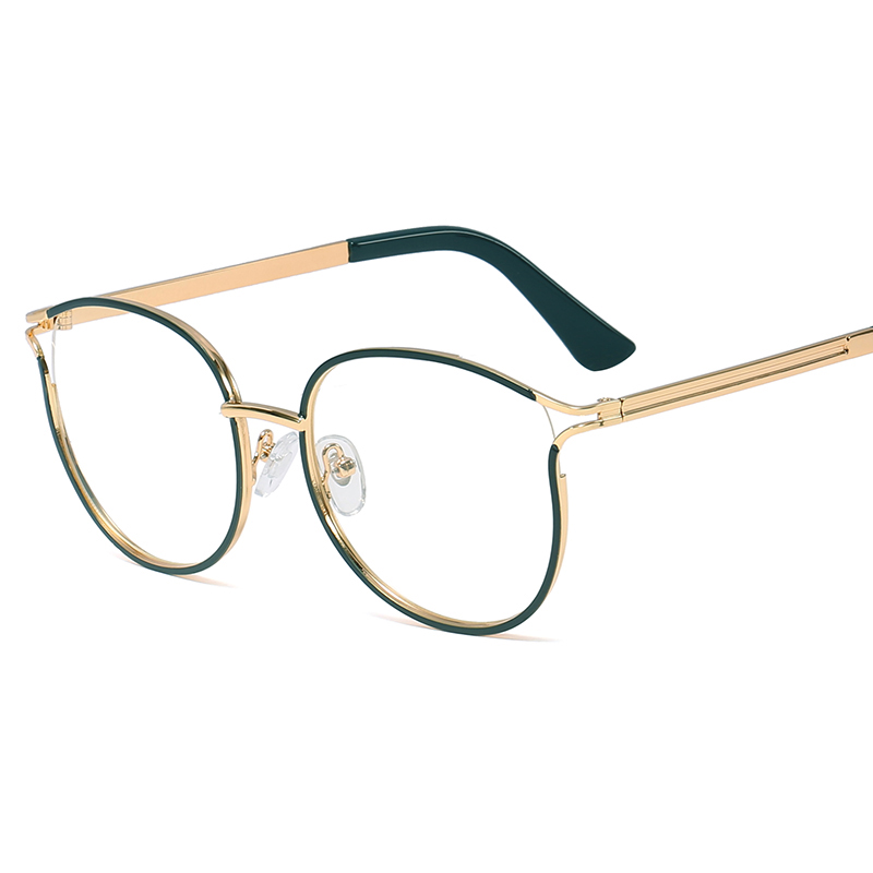 SHINELOT Trendy Glasses Frame For Women Metal Frame Optical Frame For Girl Custom Logo Brand Eyewear