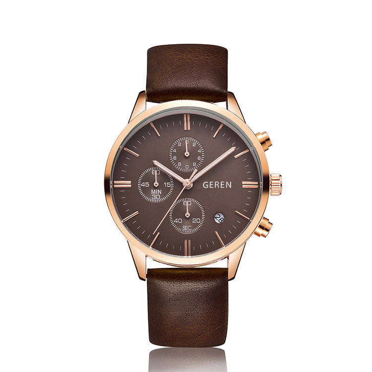 Mens Wristwatch Waterproof Fashion Style Multifunction Gold Watch Luxury Quartz Mens Watches