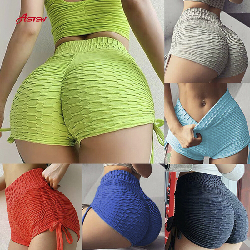 Yoga Fitness Sport Slimming Pure Color Bandage Butt Lift Women Shorts Work out Leggings