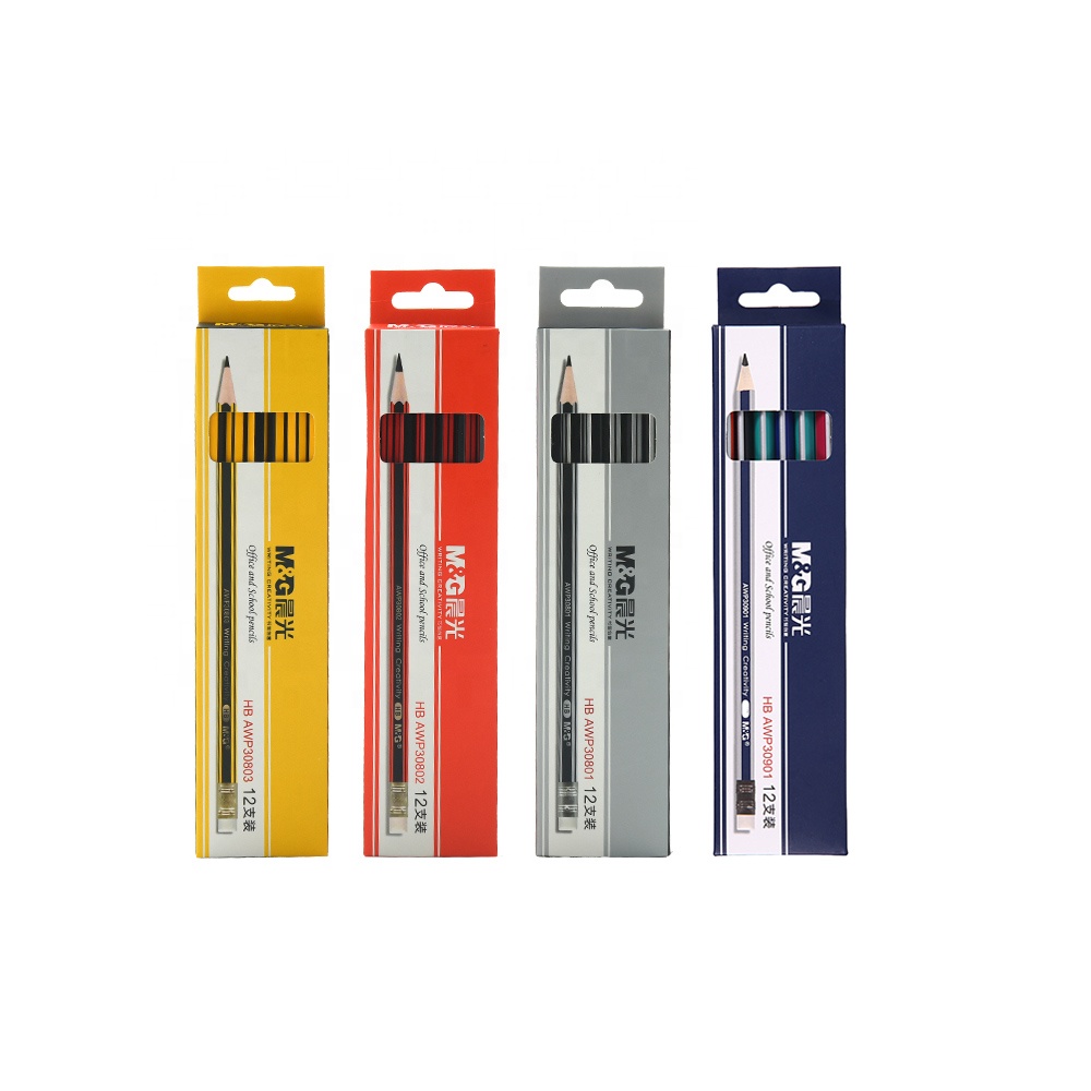 Andstal Standard 6 Colors Lengthen with Eraser Ten Boxes Per Set Twelve Sticks Per Box HB Pencil For School Writing Stationery