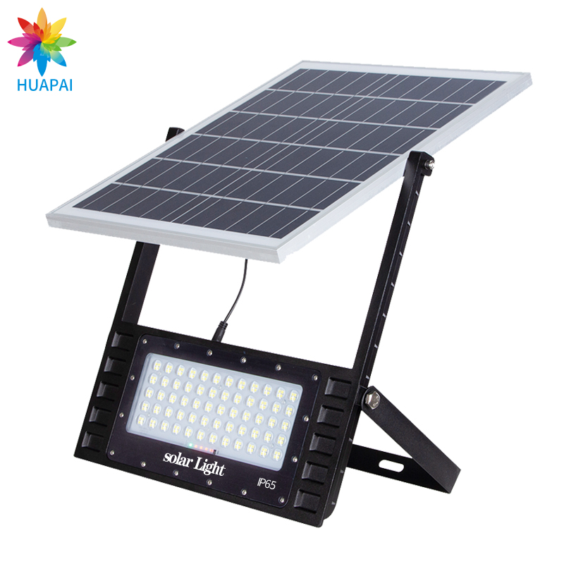 HUAPAI High Quality Waterproof Ip65 Outdoor Wall Solar Reflector Solar Led 50W 100W 200W Flood Garden Lights