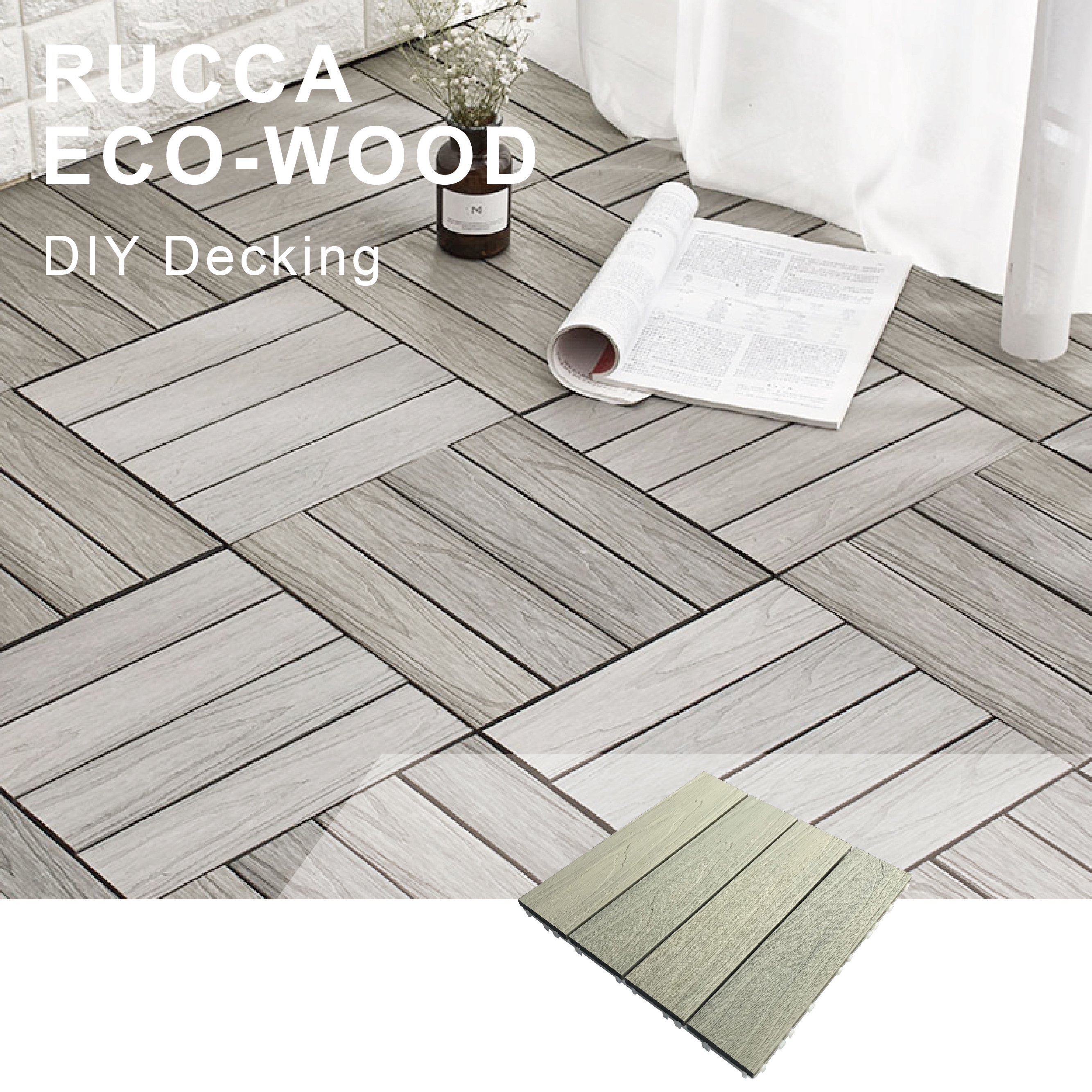 Rucca 300*300 мм с объёмным рисунком из мультиков открытый WPC пластикового профиля Decking древесно-пластиковая напольная плитка