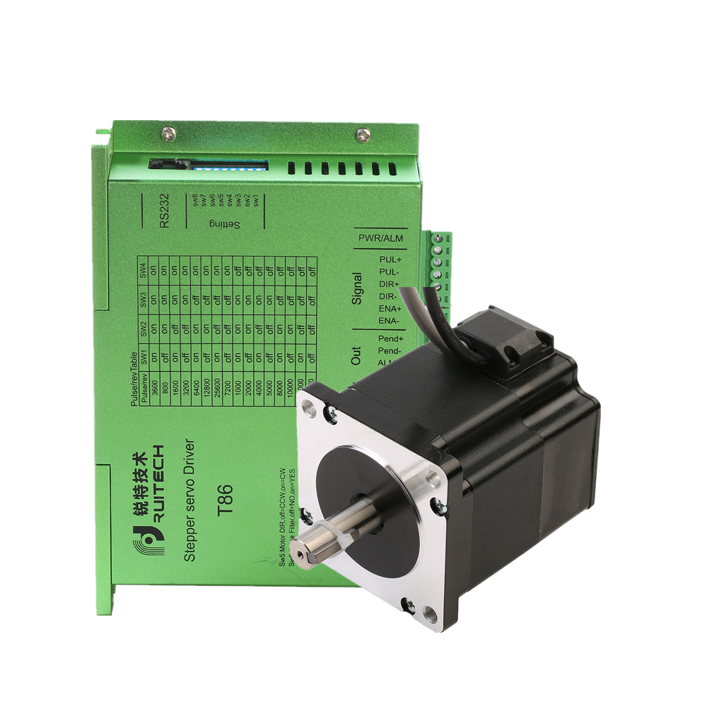 Комплект драйвера шагового двигателя Rtelligent T86 + 86A4EC, 4 нм, Nema 34, 24-100 В постоянного тока, 18-80 В переменного тока, напряжение, легкое подключение, замкнутая петля