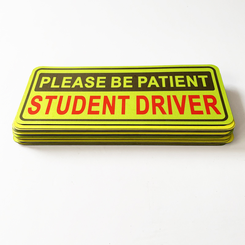 Professional Manufacturer Student Driver Magnet Bumper Sticker Car Magnet Sticker Safety Oem Magnetic Decorative Car Stickers
