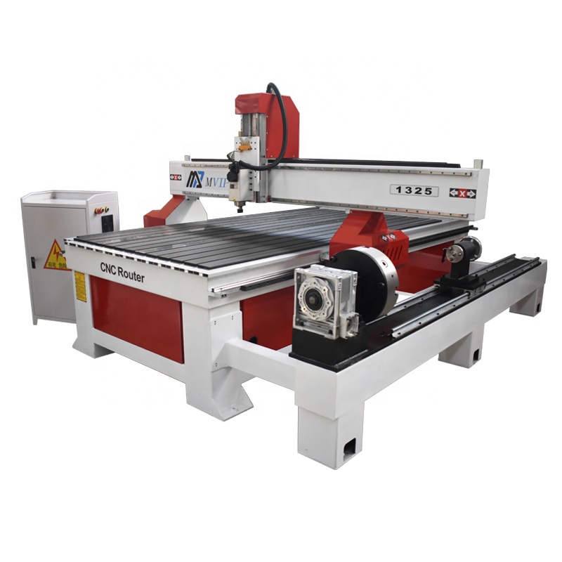 Вращающееся устройство 3D Дерево камень CNC машина с пылесборником
