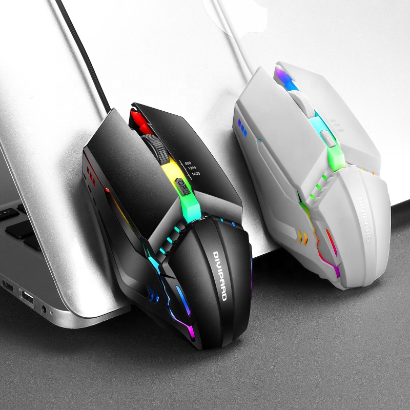 Пользовательский логотип RGB Проводная игровая мышь
