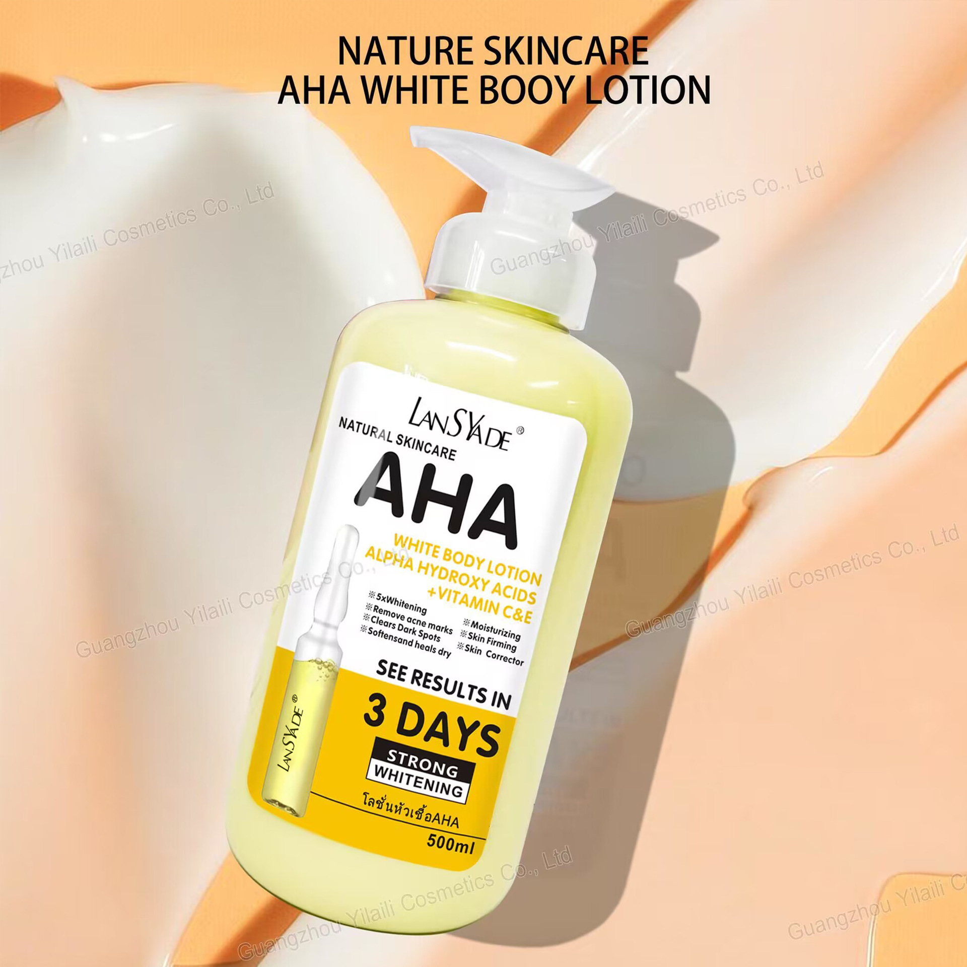 Wholesale 500ml Whitening Lotion Black Skin Brightening Lightening Dark Skin Bleaching Body Whitening Lotion