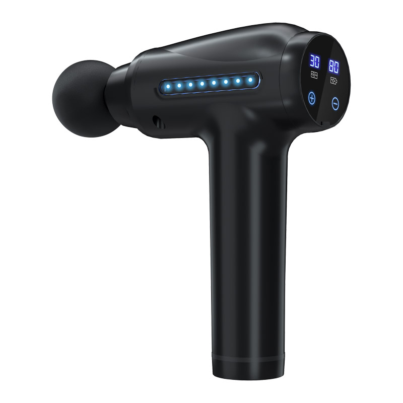 2021 Facial Gun Massager Hand Held Body Chiropractic Adjusting Deep Tissue Fascia Massage Gun Dropshipping with Lcd Screen